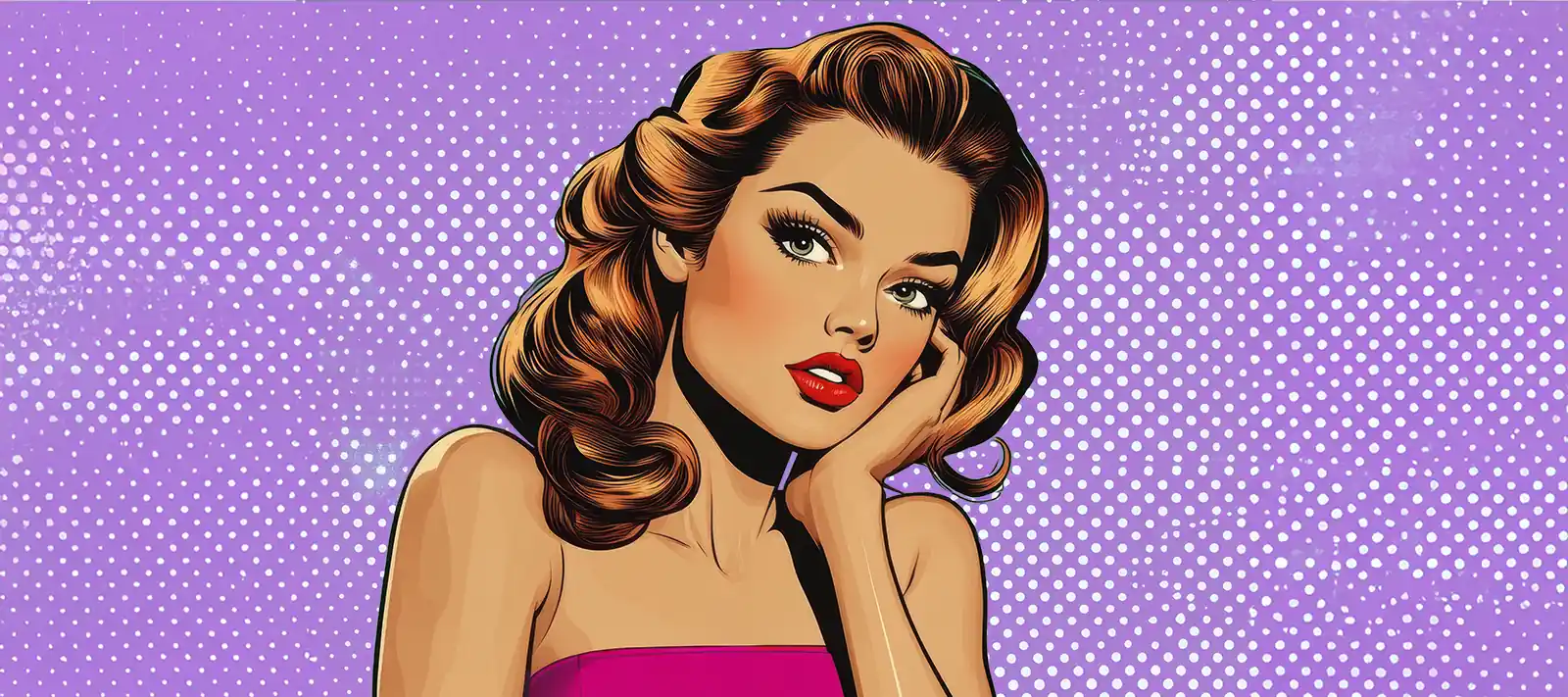 illustrative woman with beautiful face