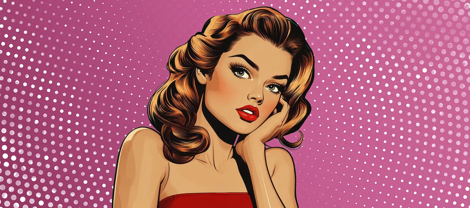 illustrative woman with beautiful face