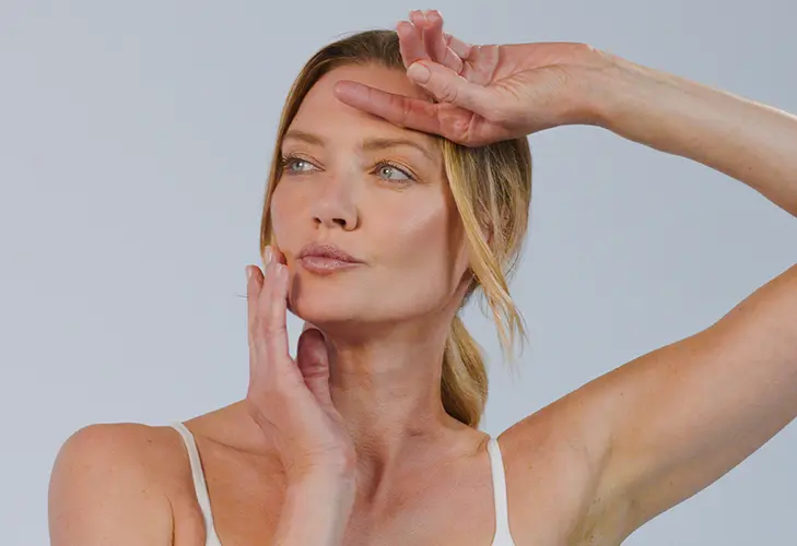woman posing with beautiful facial features