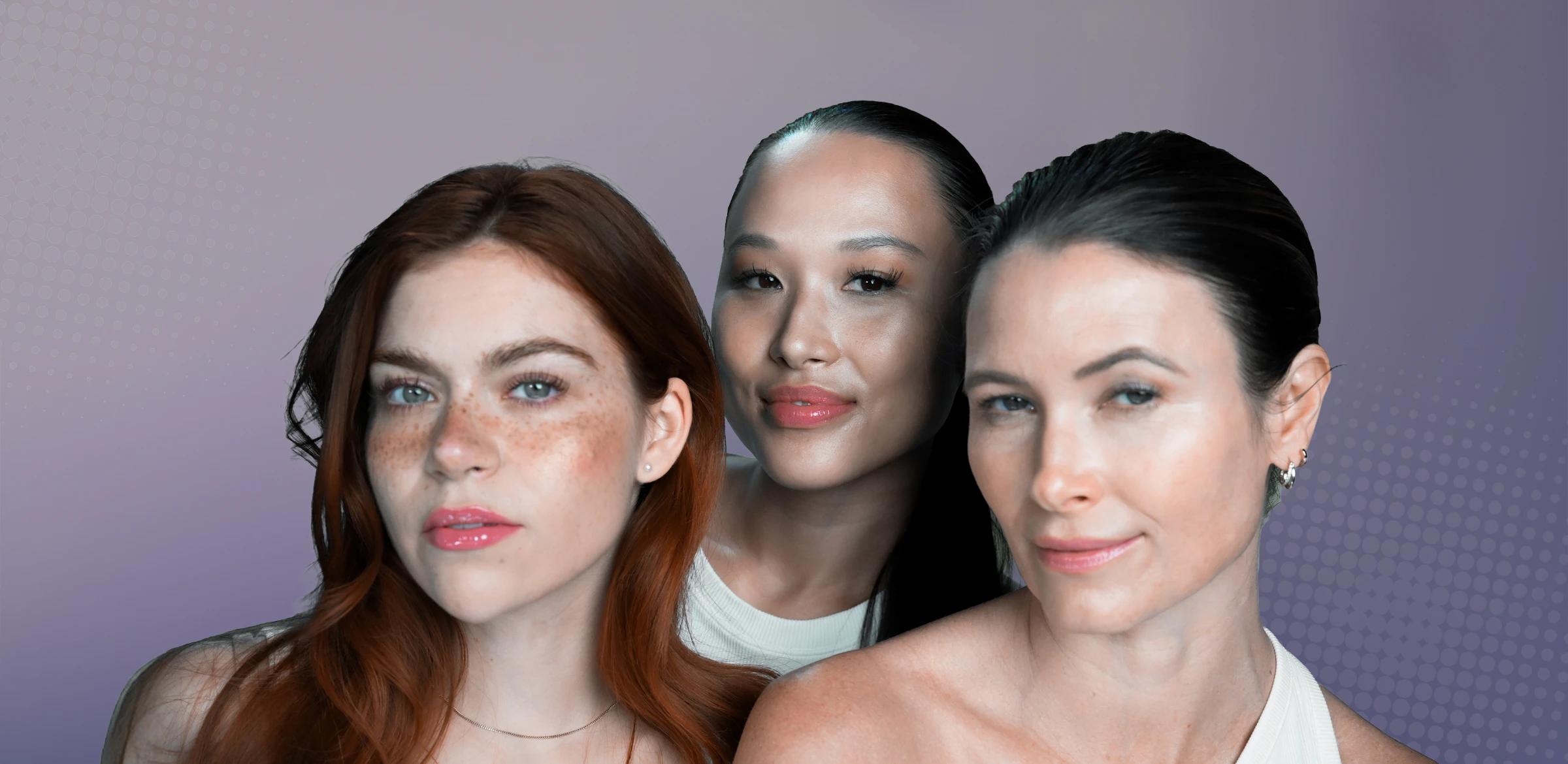 beautiful women of different ages showcasing skin with healthy complexion