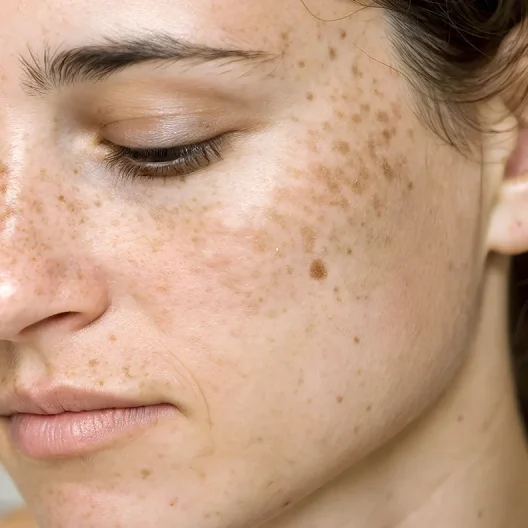 skin close up hyperpigmentation