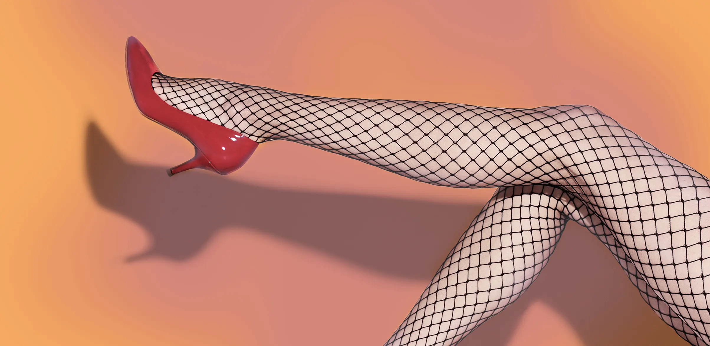 legs in fishnet tights