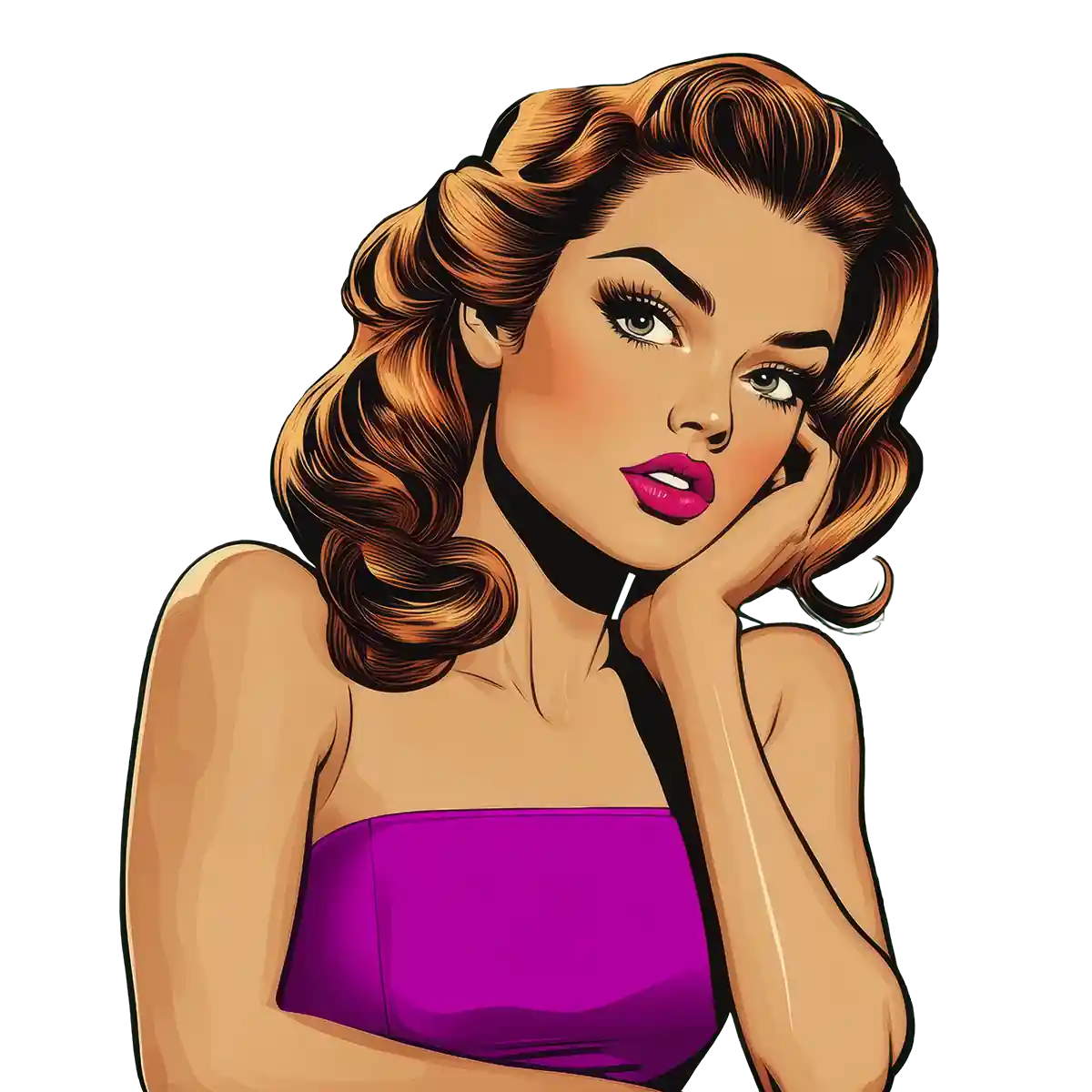 illustrative woman with beautiful face